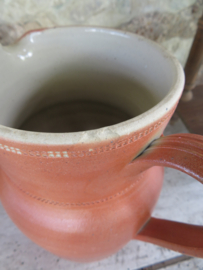 VERKOCHT Oude Franse aardewerk kan waterkan - 19 cm