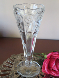 Antieke glazen vaas - Jugendstil - 21 cm