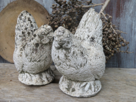 Stel brocante stenen betonnen kippen
