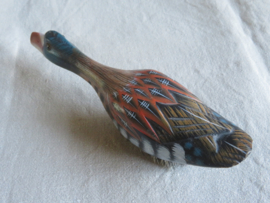 VERKOCHT Vintage houten eend schoenborstel kledingborstel handgeschilderd