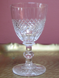 VERKOCHT Antieke kristallen diamant geslepen likeurglazen - set van 6
