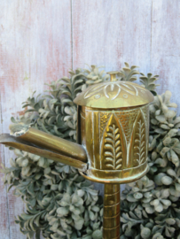 Oude koperen messing snotneus olielamp