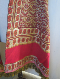 Aboelela Egyptisch kleed shawl plaid rood-goud - schapenwol 210 x 75 cm