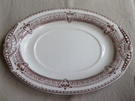 VERKOCHT Antieke ovale terrine op losse onderschaal - Royal Semi Porcelain - Till and Son