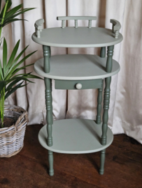 VERKOCHT Brocante Frans telefoontafeltje etagere plantentafel