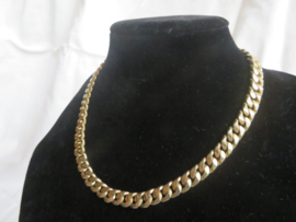 Vintage goud metalen schakelketting choker