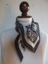 Vintage sjaaltje Mart Visser zwart wit - 50 x 50 cm