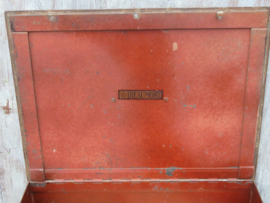 Grote oude metalen Beaumont geldkist - 40 x 30 cm