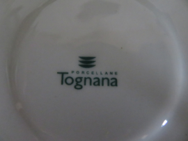 VERKOCHT Italiaanse porseleinen kop en schotels, Tognana