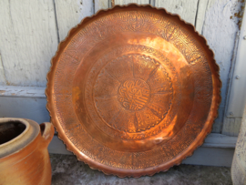 Marokkaans roodkoperen dienblad, 42 cm