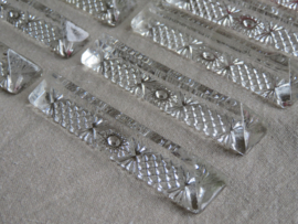 VERKOCHT Oude kristallen messenleggers - set van 10 stuks