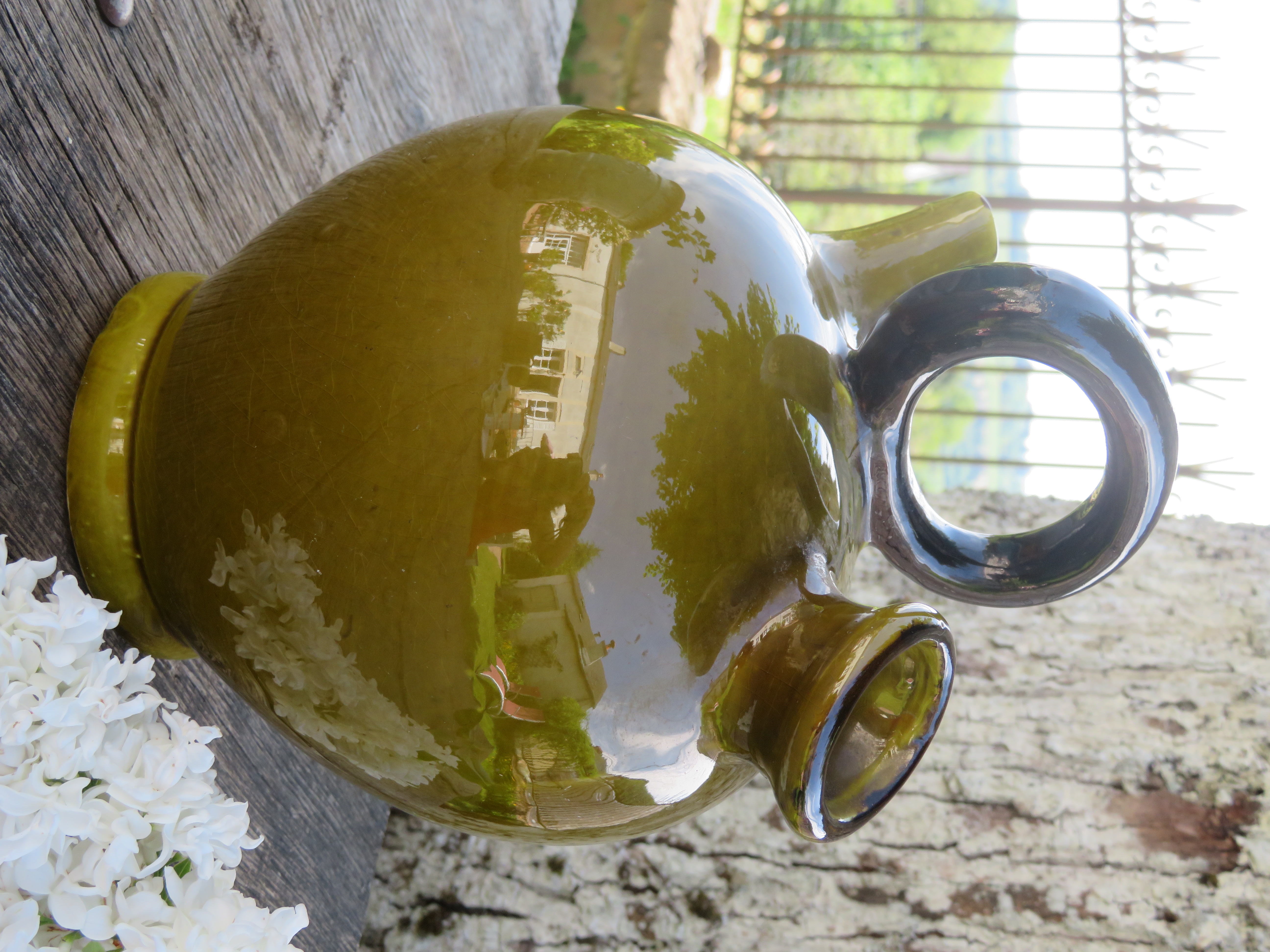 Antieke Franse gargoulette waterkan geglazuurd - Provence