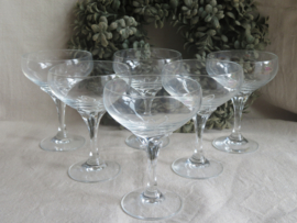 Kristallen champagne coupes - set van 6