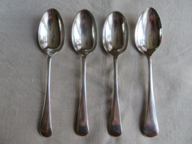 Set van 4 verzilverde soeplepels Sheffield, 17 cm
