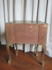 VERKOCHT Brocante Italiaans Florentijns kastje goud