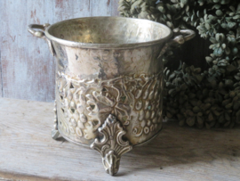 Oude zilveren Indiase pot vaas
