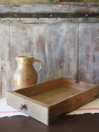VERKOCHT Oude brocante houten lade bak