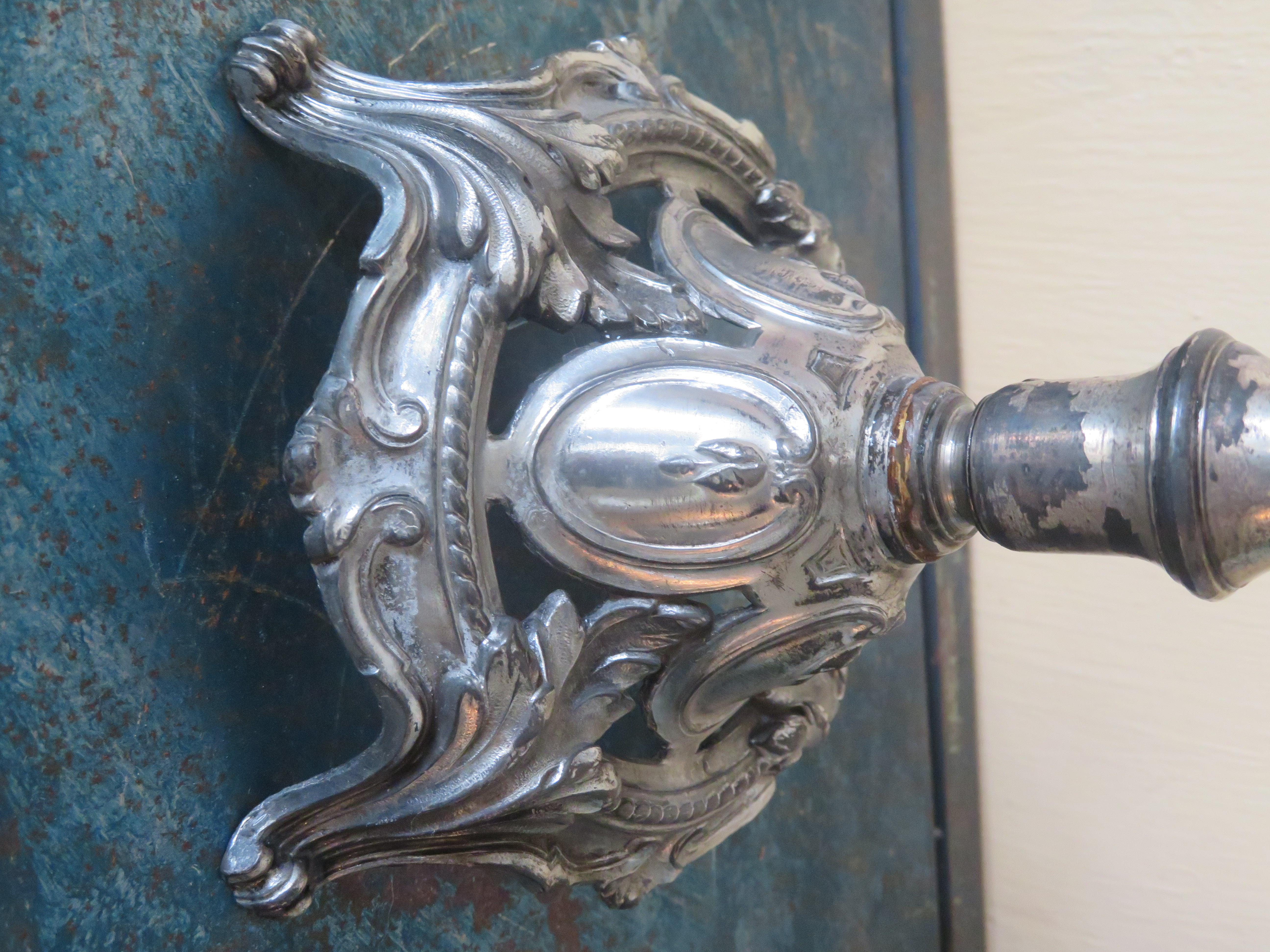 Vintage Frans verzilverd kristallen piece de milieu - tafelstuk - centerpiece