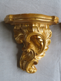 VERKOCHT Barok stenen goud wandconsole wandornament