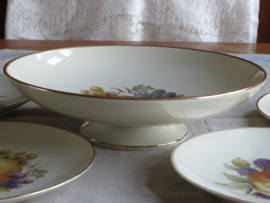 VERKOCHT Oude porseleinen dessert set fruitset - Thomas Rosenthal Germany