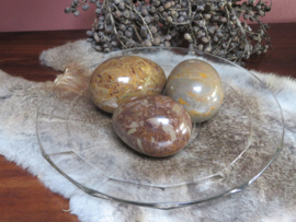 Onyx marmeren eieren XL - set van 3 stuks