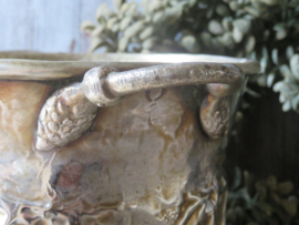 Oude zilver metalen Indiase pot vaas