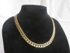 Vintage goud metalen schakelketting choker