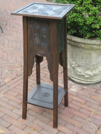 VERKOCHT Antieke Jugendstil Art Nouveau plantentafel - 76 cm hoog