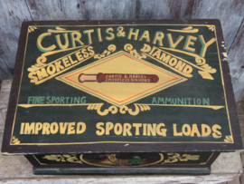VERKOCHT Vintage houten kist Curtis & Harvey
