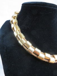VERKOCHT Vintage Monet choker halsketting goud
