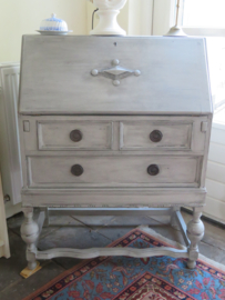 VERKOCHT Landelijk brocante antieke secretaire klepbureau