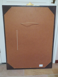 Oude barok spiegel met wapenschild - 87 x 66 cm