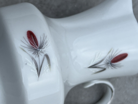 Melkkannetje Winterling zilver rood pluim