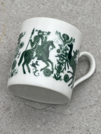 Schaaltje en kopje groen “jacht/hert” Kurt Hammer?
