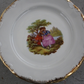 Brocante gebaksbordjes Kronester Bavaria