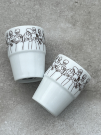 Vintage espresso kopjes “dames” Leonardo