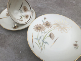 Vintage theetrio goud-bruin Winterling Marktleuthen