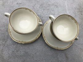 Set theekopjes creme-goud  Hutschenreuther Selb