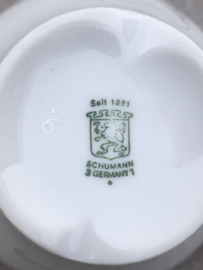 6 Koffiekopjes Schumann wit-grijs