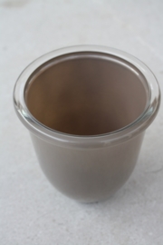 Glazen vaas taupe
