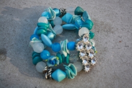 Armband aqua-blauw