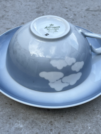 2 theekoppen blauw wolken Seltmann Weiden DE