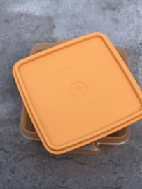 Vintage Tupperware bewaardoosje oranje seventies