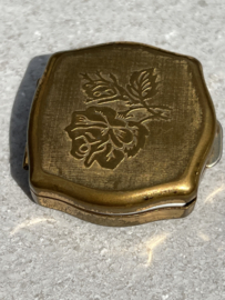 Vintage Pillendoosje goudkleur Stratton england