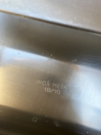 Vintage tafelsetje metaal en glas