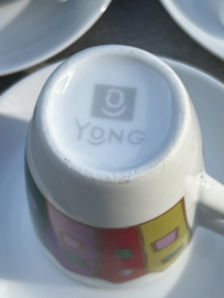 Set van 3 kopjes Yong huisjes modern
