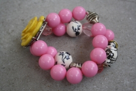 Armband gele bloem