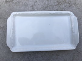 Wit porseleinen plateautje