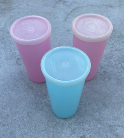 Vintage Tupperware tumblers ; set van 3