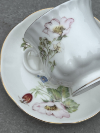 Koffiekopje Bone China London rozebottel rosehip